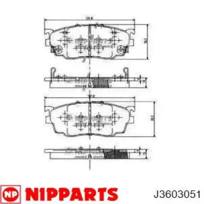 J3603051 Nipparts Колодки передние