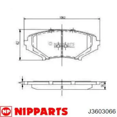 Передние тормозные колодки J3603066 Nipparts