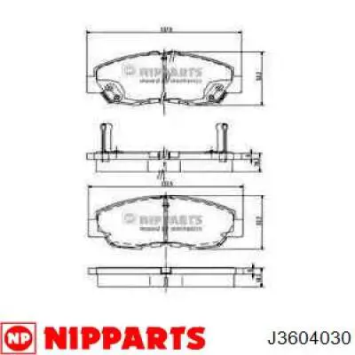 J3604030 Nipparts передние тормозные колодки