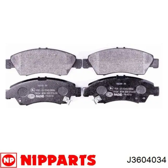 Купить J3604034 Nipparts Колодки тормозные