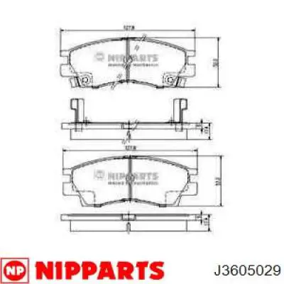 Передние тормозные колодки J3605029 Nipparts