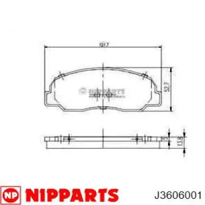 Передние тормозные колодки J3606001 Nipparts