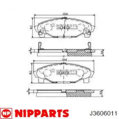 Передние тормозные колодки J3606011 Nipparts