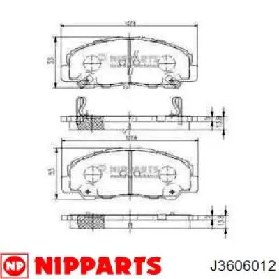 Передние тормозные колодки J3606012 Nipparts