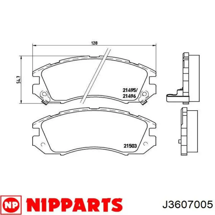 Колодки Nipparts J3607005 цена, от 19.00 USD