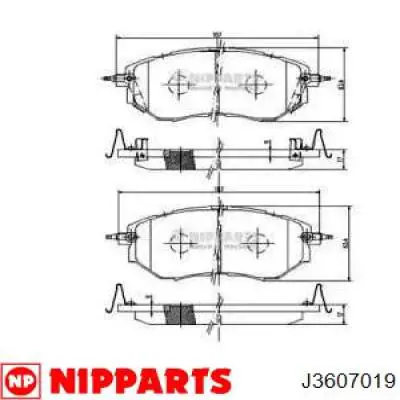 Передние тормозные колодки J3607019 Nipparts