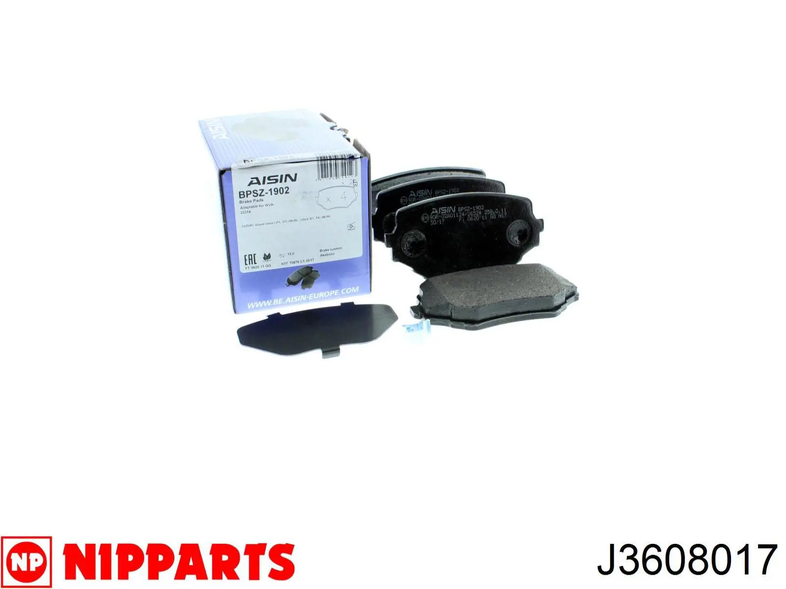 Купить J3608017 Nipparts Колодки тормозные