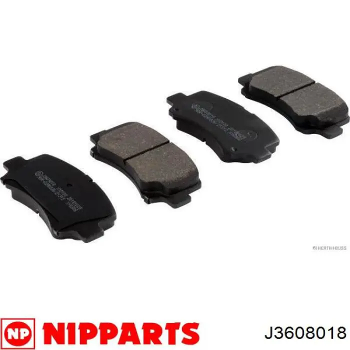Pastillas de freno delanteras J3608018 Nipparts
