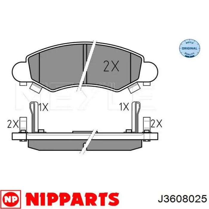Передние тормозные колодки J3608025 Nipparts