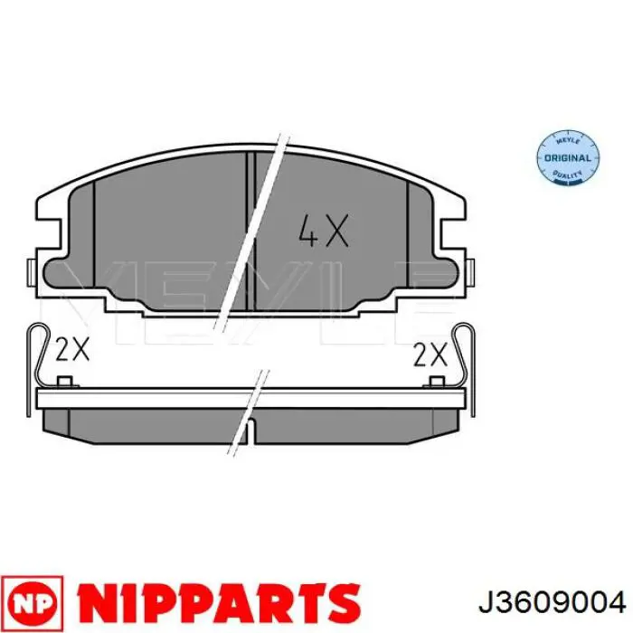 Передние тормозные колодки J3609004 Nipparts