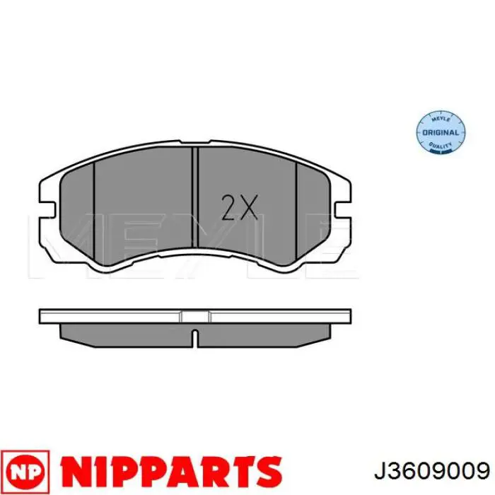 Передние тормозные колодки J3609009 Nipparts
