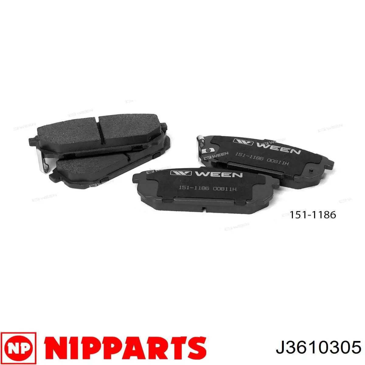 Задние дисковые колодки Nipparts J3610305