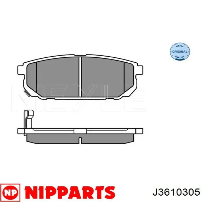 J3610305 Nipparts Колодки тормозные дисковые комплект