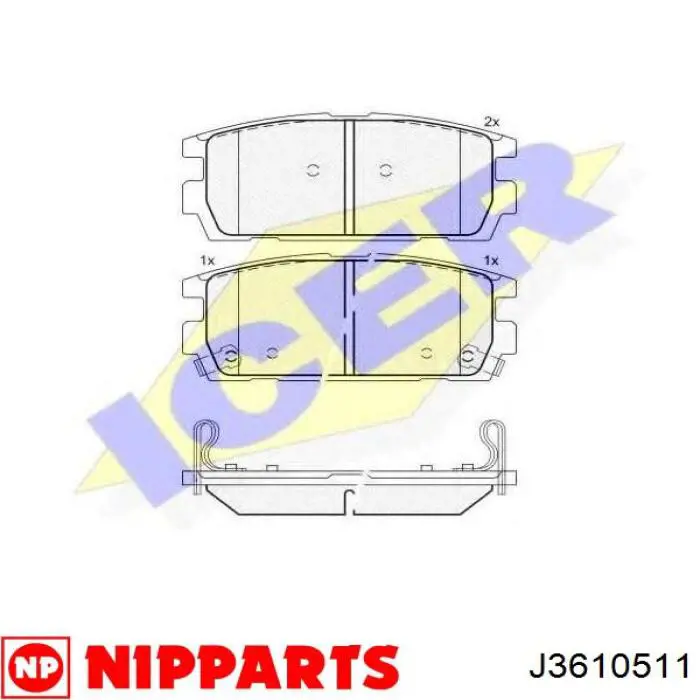 Задние дисковые колодки Nipparts J3610511