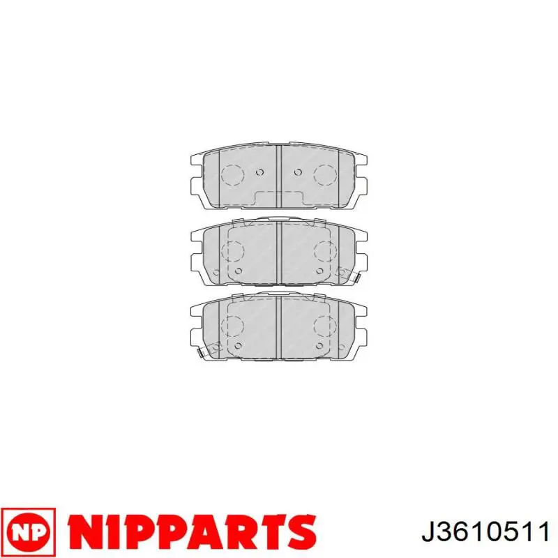 Задние тормозные колодки J3610511 Nipparts