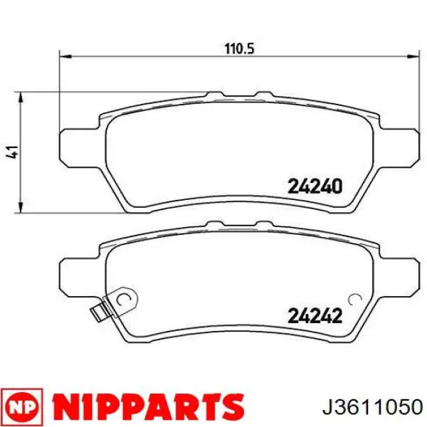Задние дисковые колодки Toko cars T2214046LD