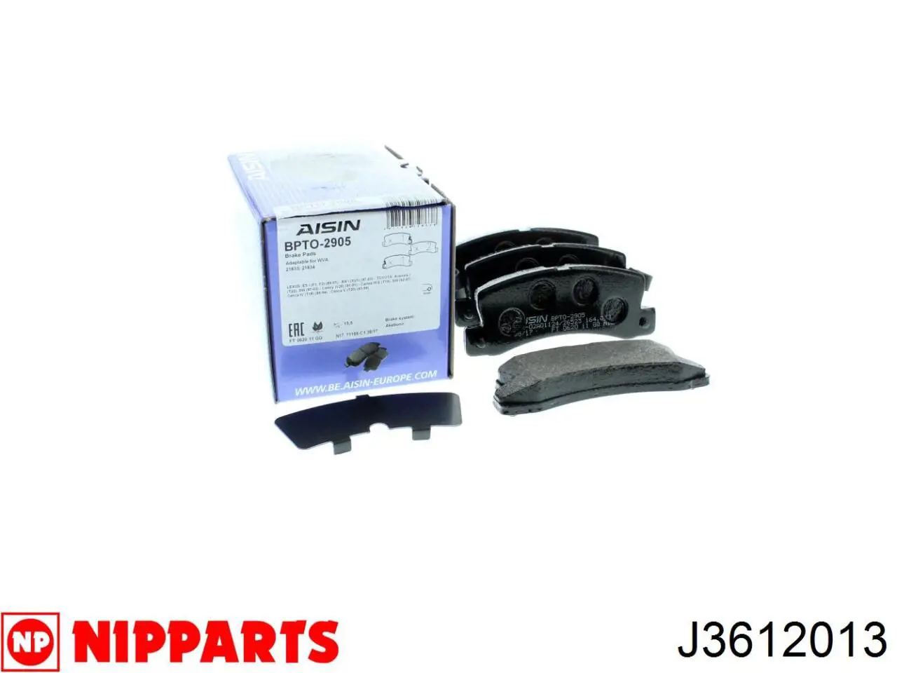 Задние тормозные колодки J3612013 Nipparts