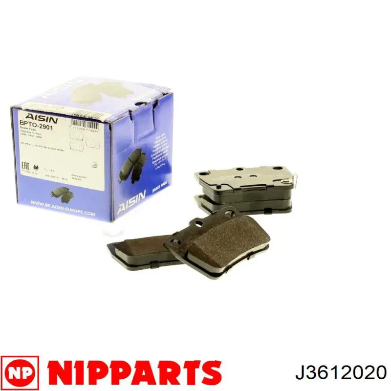 Задние тормозные колодки J3612020 Nipparts