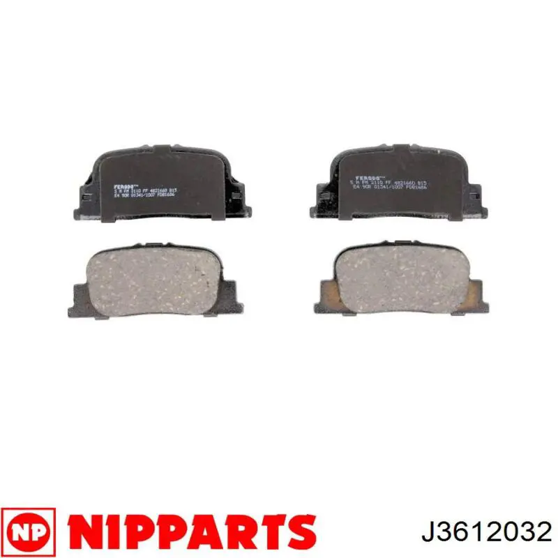 Колодки дисковые  Nipparts J3612032 цена, от 11.55 USD