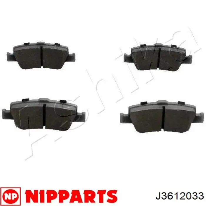 Купить J3612033 Nipparts Колодки тормозные задние, дисковые