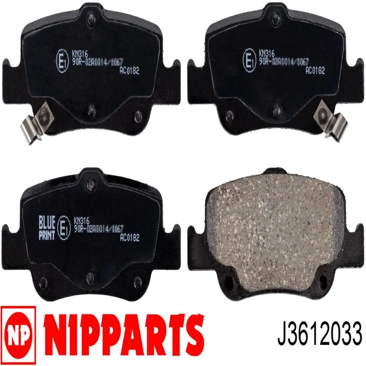 Колодки дисковые  Nipparts J3612033 цена, от 18.75 USD