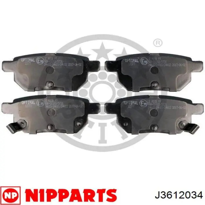 Колодки дисковые  Nipparts J3612034 цена, от 19.20 USD
