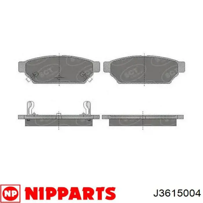 Задние тормозные колодки J3615004 Nipparts