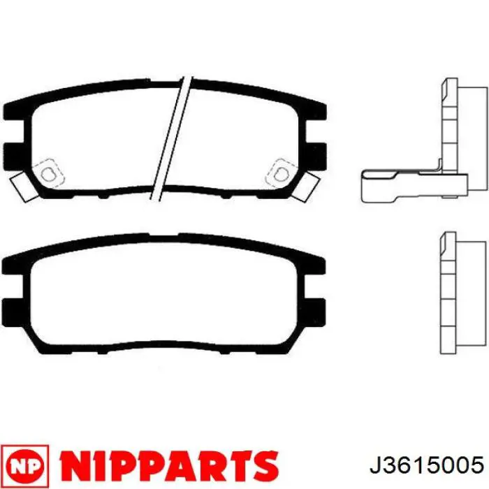 Задние дисковые колодки Nipparts J3615005