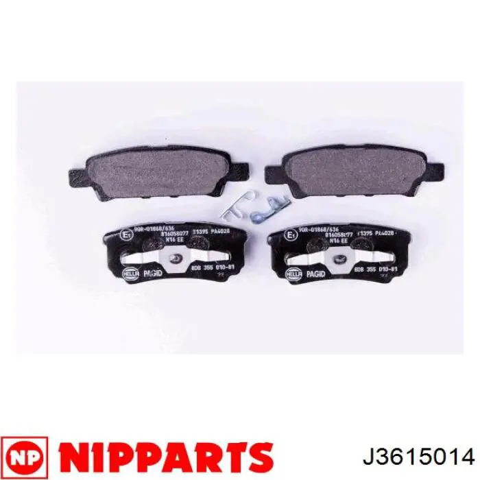 Купить J3615014 Nipparts Колодки тормозные задние, дисковые