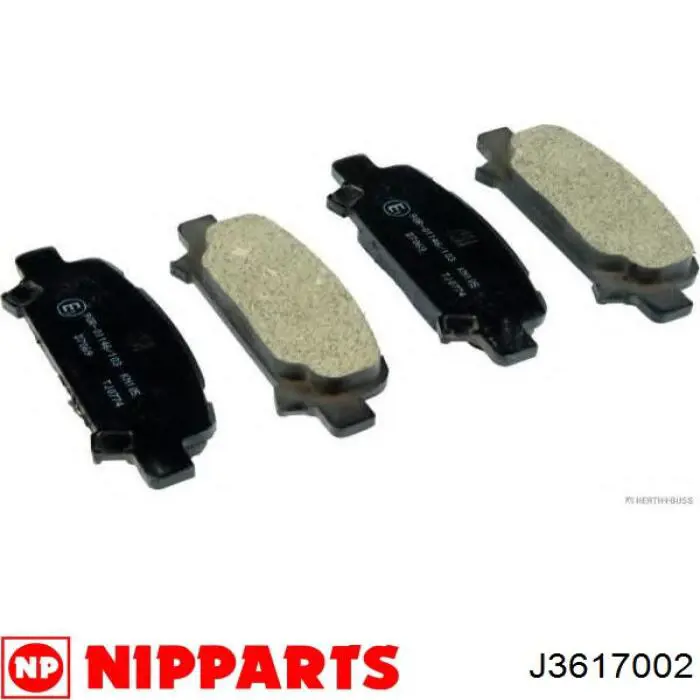 Колодки дисковые  Nipparts J3617002 цена, от 12.51 USD