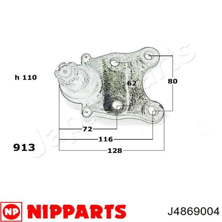 9200434 AYD Палец шаровой нижний