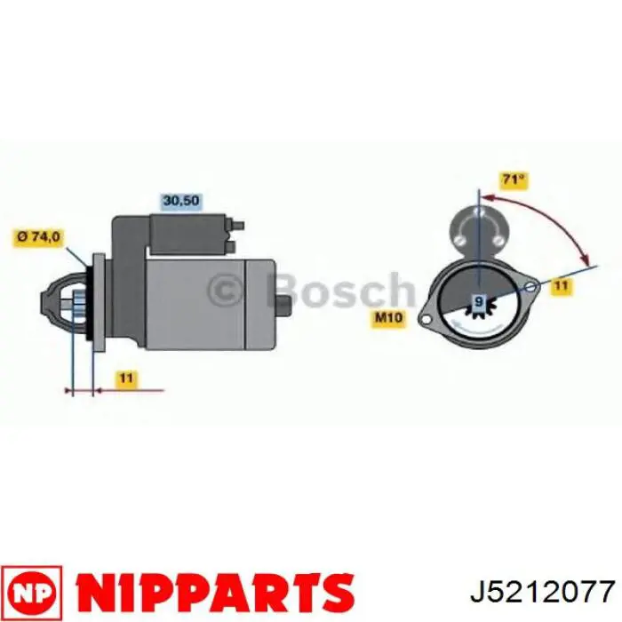 Motor de arranque J5212077 Nipparts