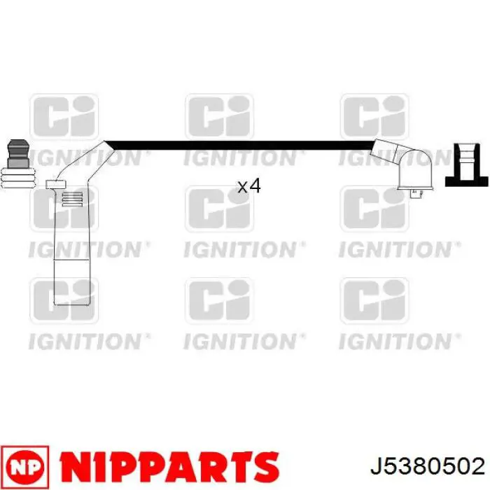 Juego de cables de encendido J5380502 Nipparts
