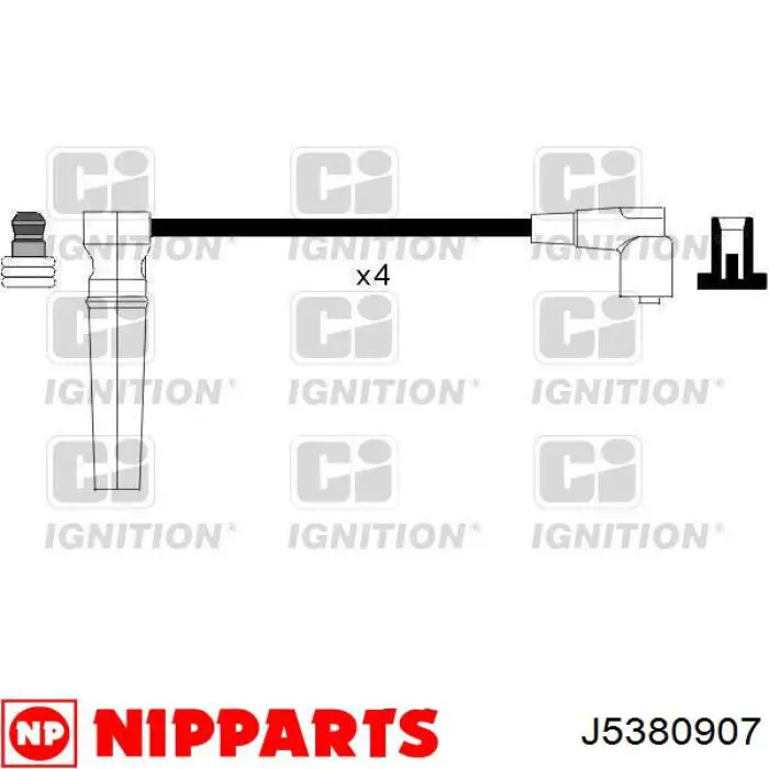 Juego de cables de encendido J5380907 Nipparts