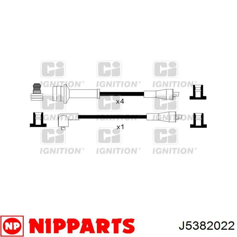 Juego de cables de encendido J5382022 Nipparts