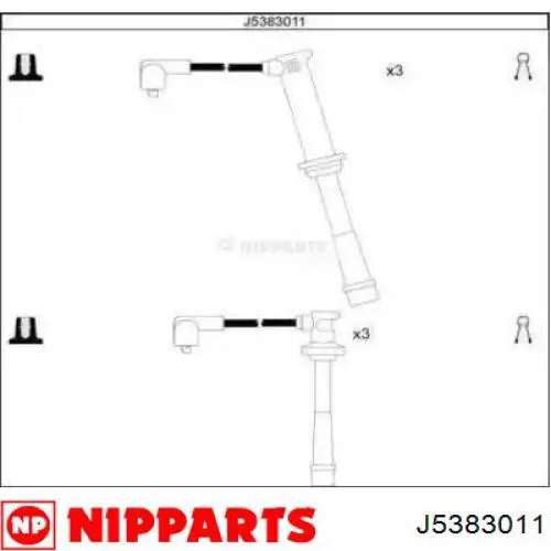 Провода высоковольтные, комплект Nipparts J5383011
