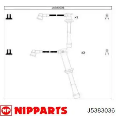 Высоковольтные провода J5383036 Nipparts