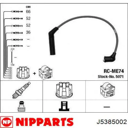 Juego de cables de encendido J5385002 Nipparts