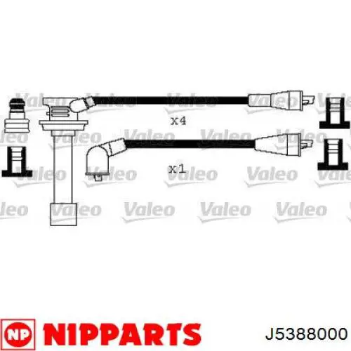 Juego de cables de encendido J5388000 Nipparts