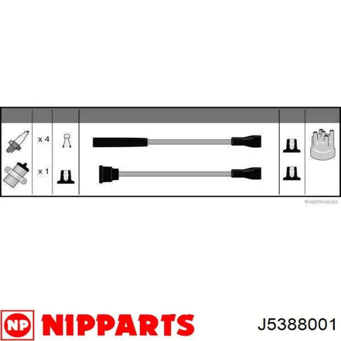 J5388001 Nipparts высоковольтные провода