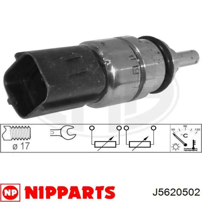 Sensor de temperatura del refrigerante J5620502 Nipparts