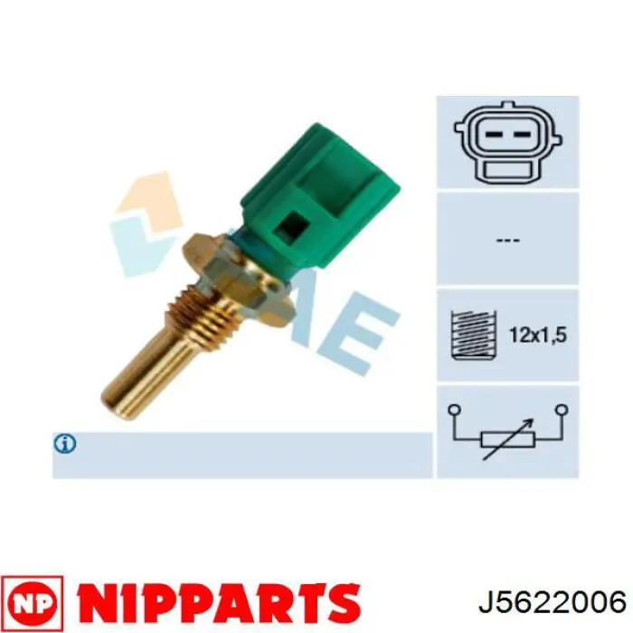Датчик температуры жидкости Nipparts J5622006