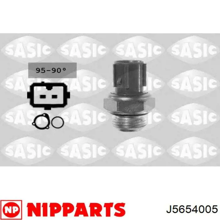 Sensor, temperatura del refrigerante (encendido el ventilador del radiador) J5654005 Nipparts