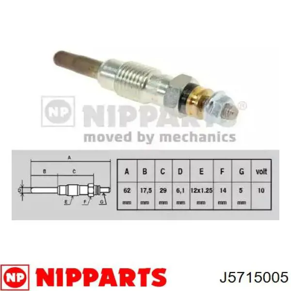 Свечи накала Mitsubishi ME202785 цена, от 6.35 USD