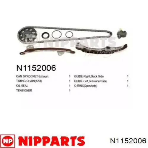 N1152006 Nipparts комплект цепи грм
