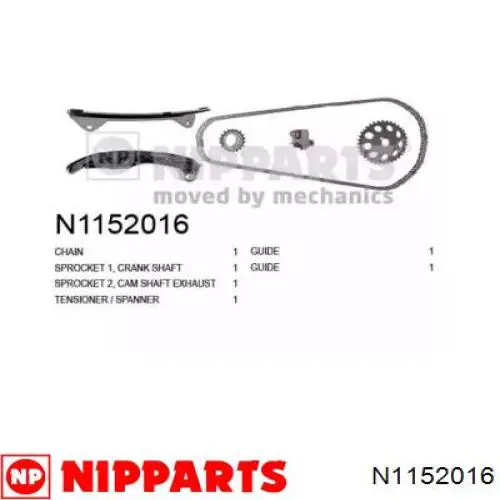 N1152016 Nipparts cadeia do mecanismo de distribuição de gás, kit