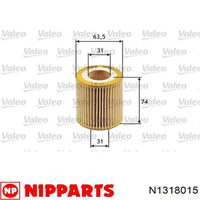 Filtro de aceite N1318015 Nipparts
