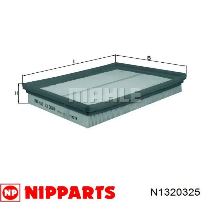 Filtro de aire N1320325 Nipparts