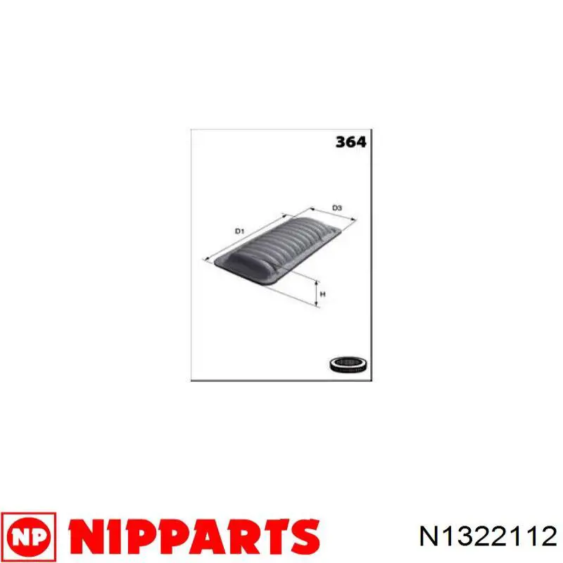 Купить N1322112 Nipparts Автомобильный фильтр воздуха