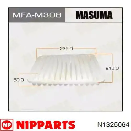 Купить N1325064 Nipparts Автомобильный фильтр воздуха